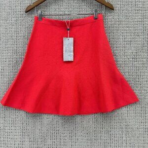 Grey Jason Wu Mini Skirt Womens Small Orangish Red Pull On A-Line NWT